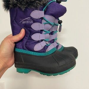 Arctican Purple and Teal Kids Snow Boots